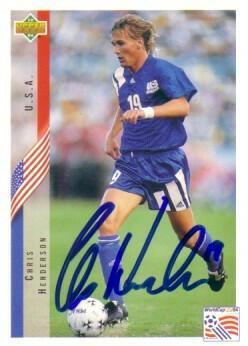Chris Henderson autographed US Soccer 1994 Upper Deck card - AutographsForSale.com