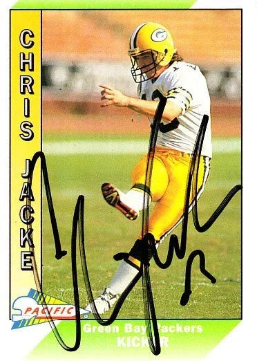 Chris Jacke autographed Green Bay Packers 1991 Pacific card - AutographsForSale.com
