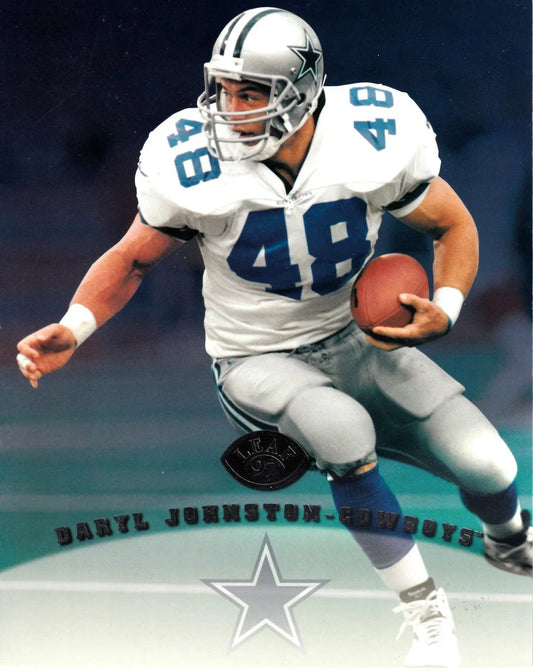 Daryl Moose Johnston Dallas Cowboys 1997 Leaf 8x10 card - AutographsForSale.com