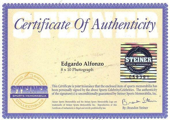 Edgardo Alfonzo autographed NY Mets 8x10 photo (Steiner) - AutographsForSale.com