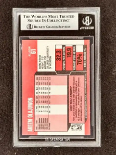 Hakeem Olajuwon autographed Houston Rockets 1989-90 Fleer card BAS slabbed - AutographsForSale.com