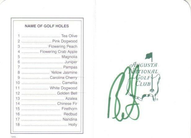 Ben Curtis signed Augusta National Masters golf scorecard - AutographsForSale.com