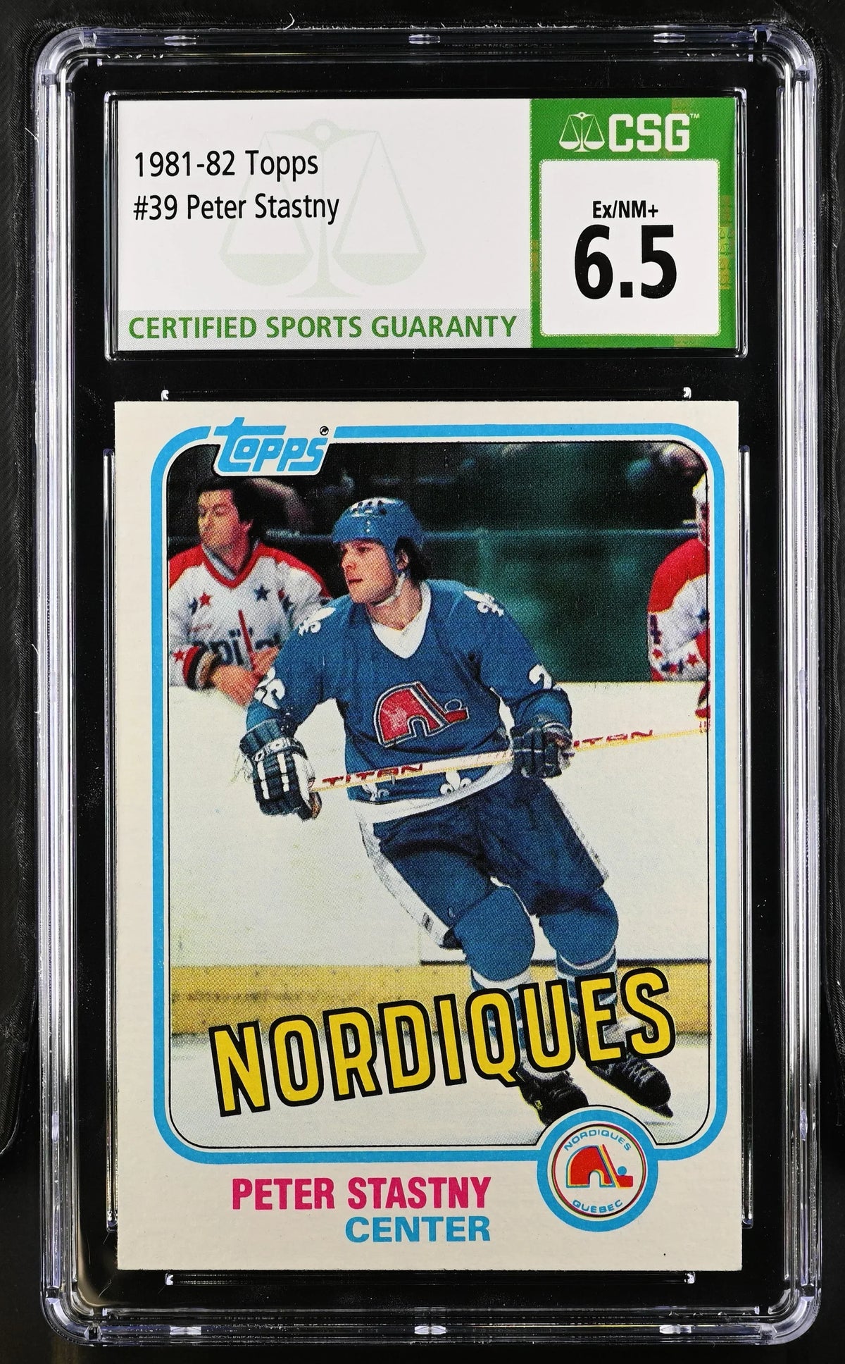 Peter Stastny 1981-82 Topps hockey RC 39 CSG 6.5 - AutographsForSale.com