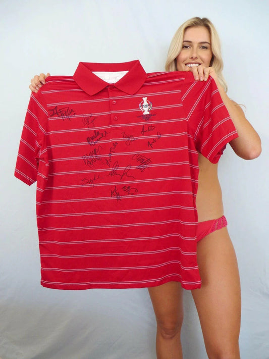2015 US Solheim Cup Team autographed golf shirt Paula Creamer Stacy Lewis Lexi Thompson Michelle Wie - AutographsForSale.com