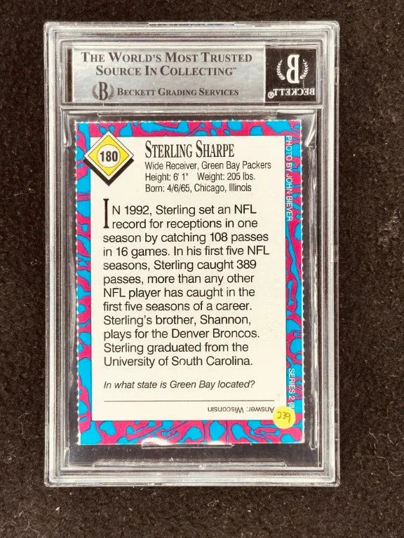 Sterling Sharpe signed Packers 1993 SI for Kids card BAS certified - AutographsForSale.com
