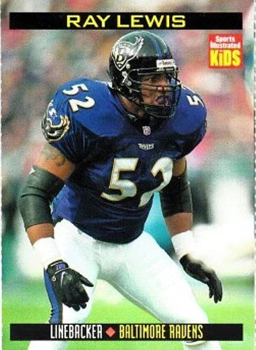 Ray Lewis Baltimore Ravens 1999 SI for Kids card - AutographsForSale.com
