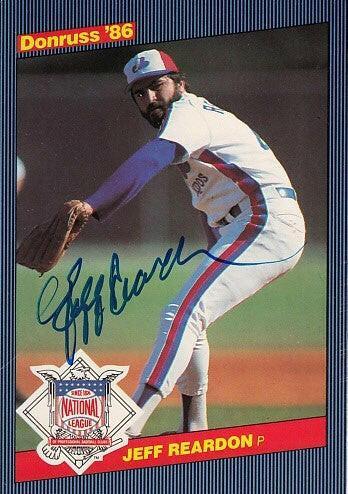 Jeff Reardon signed Expos 1986 Donruss All-Stars jumbo card - AutographsForSale.com