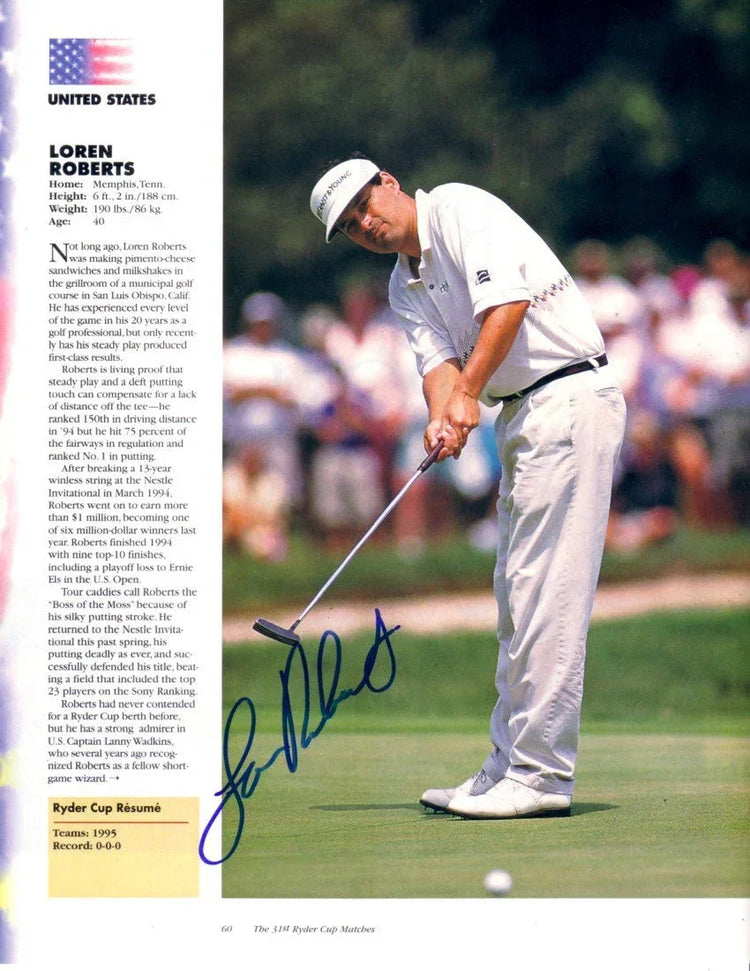 Loren Roberts autographed full page golf magazine photo - AutographsForSale.com
