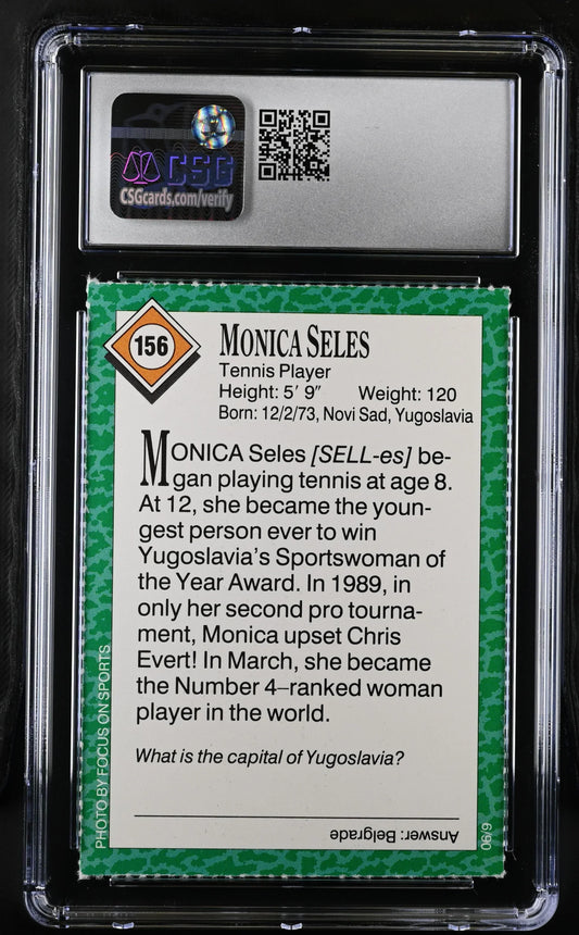 Monica Seles 1990 SI for Kids tennis RC CSG 8.5 - AutographsForSale.com