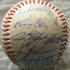 1978 Yankees World Champions team signed baseball Yogi Berra Catfish Hunter JSA - AutographsForSale.com