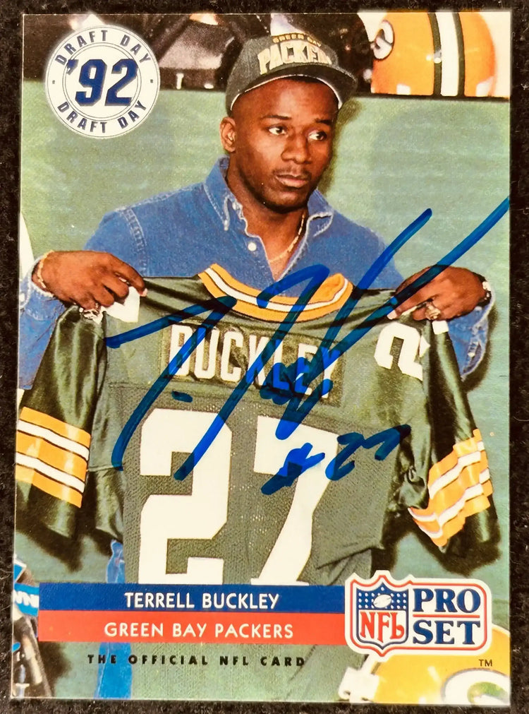 Terrell Buckley autographed Green Bay Packers 1992 Pro Set Rookie Card - AutographsForSale.com