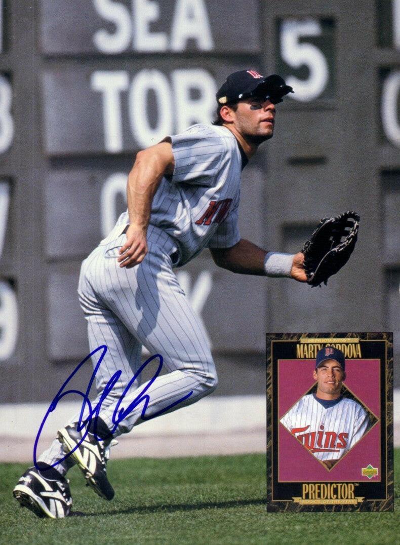 Marty Cordova autographed Minnesota Twins Beckett Baseball back cover photo - AutographsForSale.com
