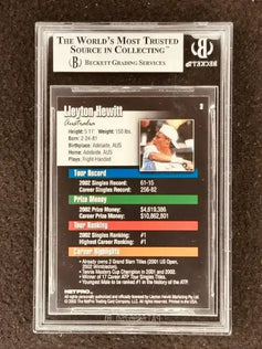 Lleyton Hewitt 2003 NetPro tennis Rookie Card BGS 8.5 - AutographsForSale.com