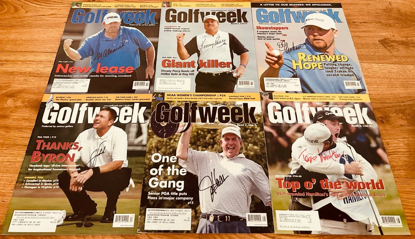 18 signed Golfweek issues Padraig Harrington Justin Leonard Geoff Ogilvy Henrik Stenson - AutographsForSale.com