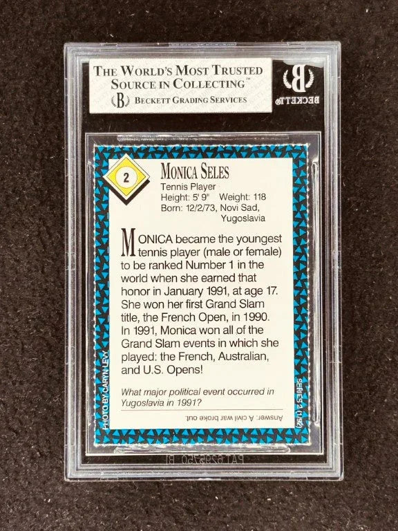 Monica Seles 1992 SI for Kids tennis card BGS grade 5.5 - AutographsForSale.com