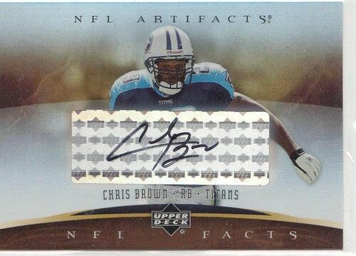 Chris Brown certified signed Tennessee Titans 2007 Upper Deck Artifacts card - AutographsForSale.com