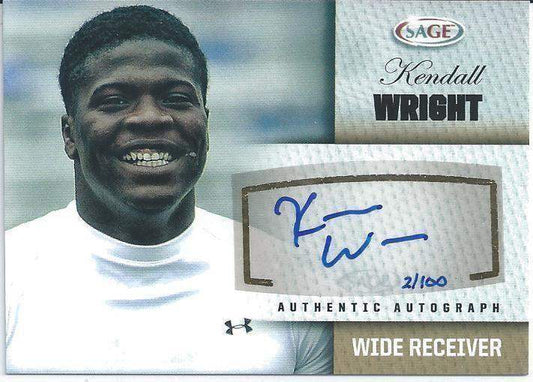 Kendall Wright certified autograph Baylor 2012 SAGE card #/100 - AutographsForSale.com