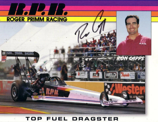 Ron Capps autographed 8x10 NHRA photo card - AutographsForSale.com