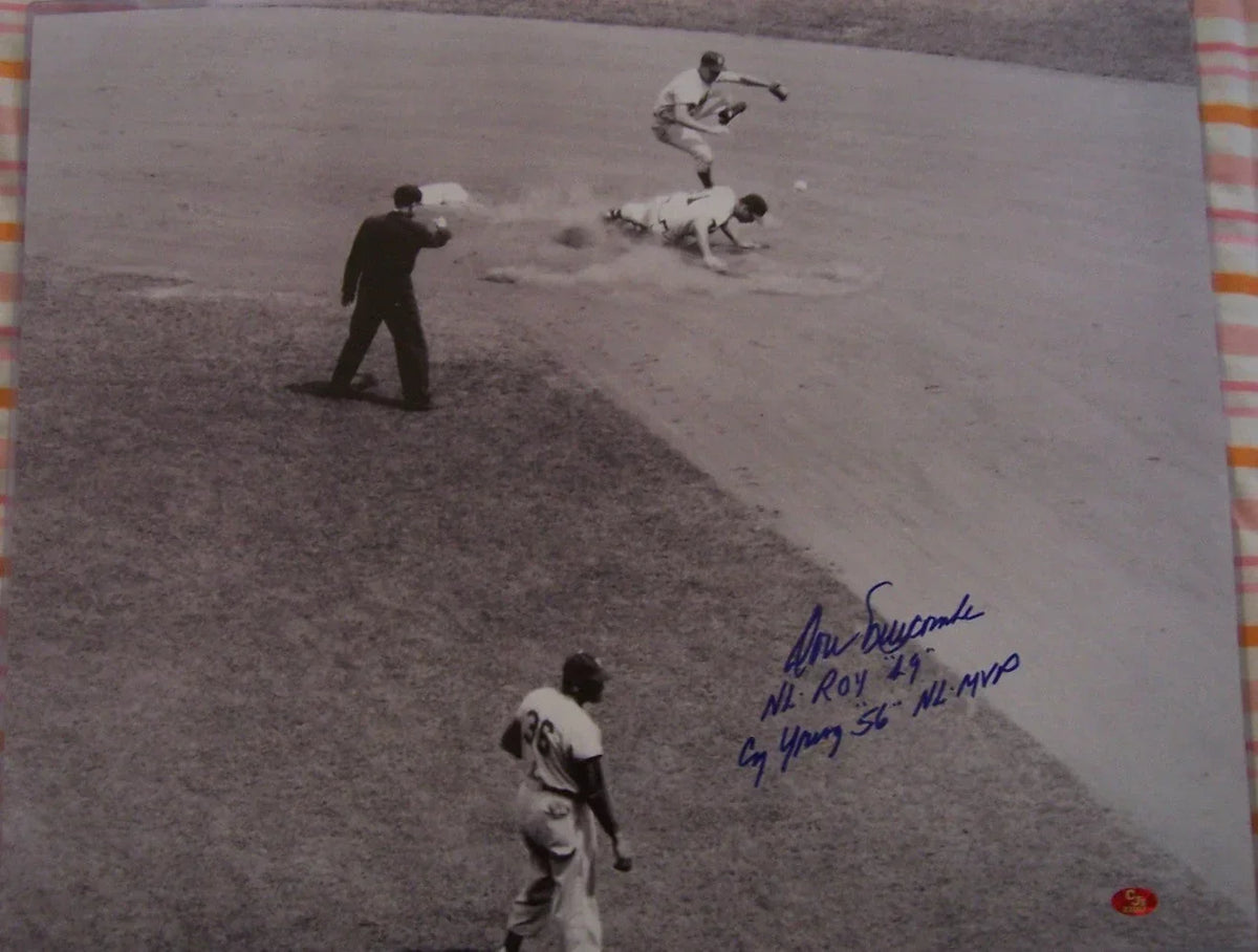 Don Newcombe signed Brooklyn Dodgers 16x20 poster or photo w/ NL ROY 49 Cy Young 56 NL MVP - AutographsForSale.com