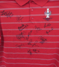 2015 US Solheim Cup team signed golf Shirt Paula Creamer Stacy Lewis Lexi Thompson Michelle Wie - AutographsForSale.com