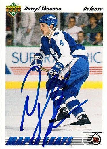 Darryl Shannon signed Maple Leafs 1991-92 Upper Deck card - AutographsForSale.com