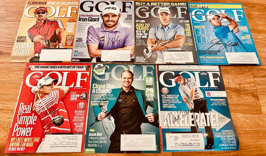 14 signed golf covers Davis Love Louis Oosthuizen Jimmy Walker Danny Willett - AutographsForSale.com