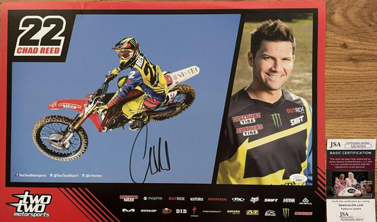 Chad Reed signed Shift Two Two motocross poster JSA - AutographsForSale.com