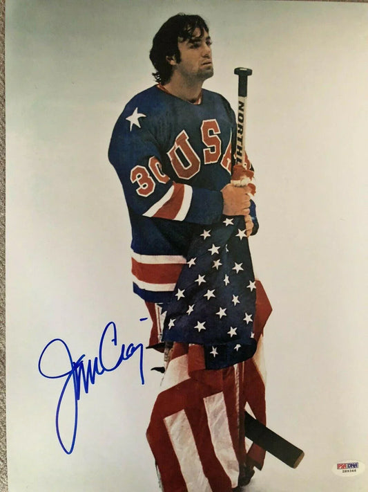 Jim Craig signed 1980 Miracle on Ice US Olympic hockey team 11x14 photo PSA/DNA - AutographsForSale.com