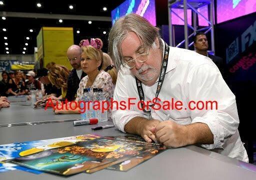 Simpsons signed & doodled 2019 SDCC poster (Matt Groening Yeardley Smith) JSA - AutographsForSale.com