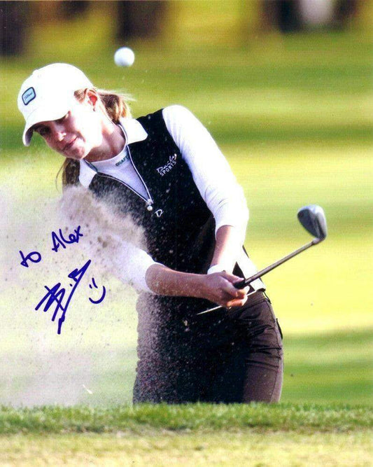 Beatriz Recari autographed 8x10 golf photo To Alex - AutographsForSale.com
