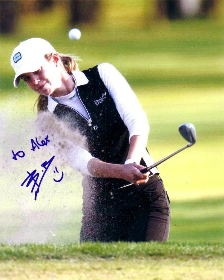 Beatriz Recari autographed 8x10 golf photo To Alex - AutographsForSale.com