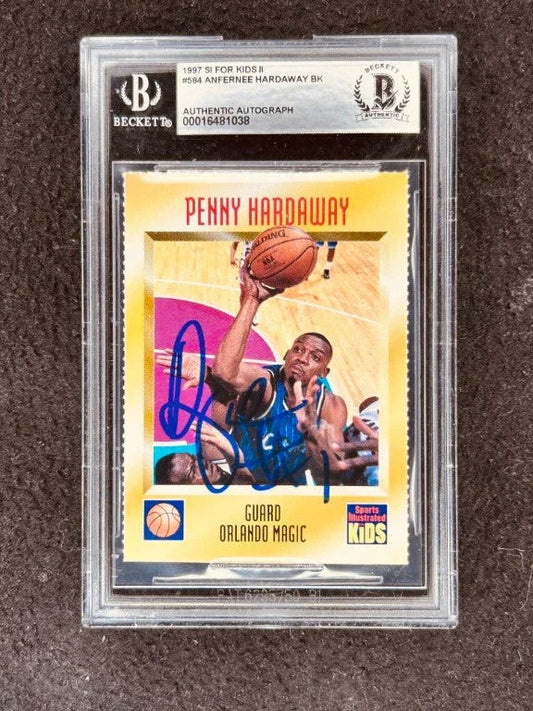 Penny Hardaway signed Orlando Magic 1997 SI for Kids card BAS certified - AutographsForSale.com