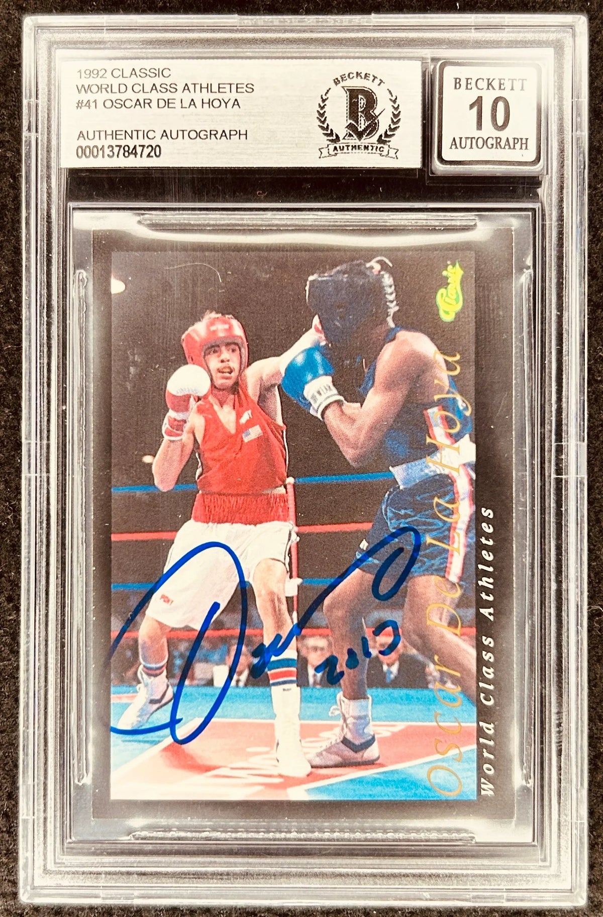 Oscar De La Hoya signed 1992 Classic RC BAS certified grade 10 - AutographsForSale.com
