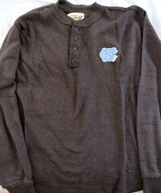 North Carolina Tar Heels long sleeve charcoal gray Colony vintage shirt NEW - AutographsForSale.com