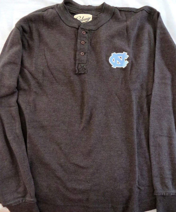 North Carolina Tar Heels long sleeve charcoal gray Colony vintage shirt NEW - AutographsForSale.com