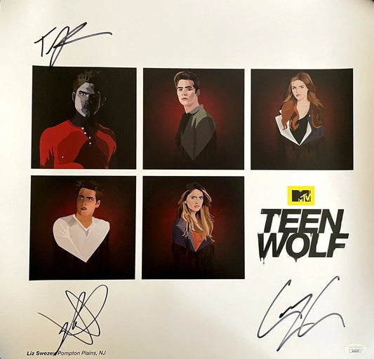 Tyler Posey Dylan Sprayberry Cody Christian signed Teen Wolf 2015 SDCC litho poster JSA - AutographsForSale.com