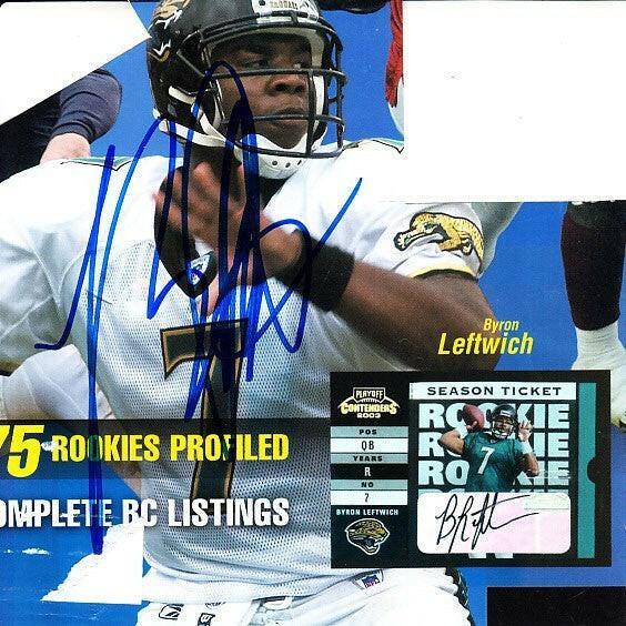 Byron Leftwich autographed Jacksonville Jaguars Cut cover - AutographsForSale.com