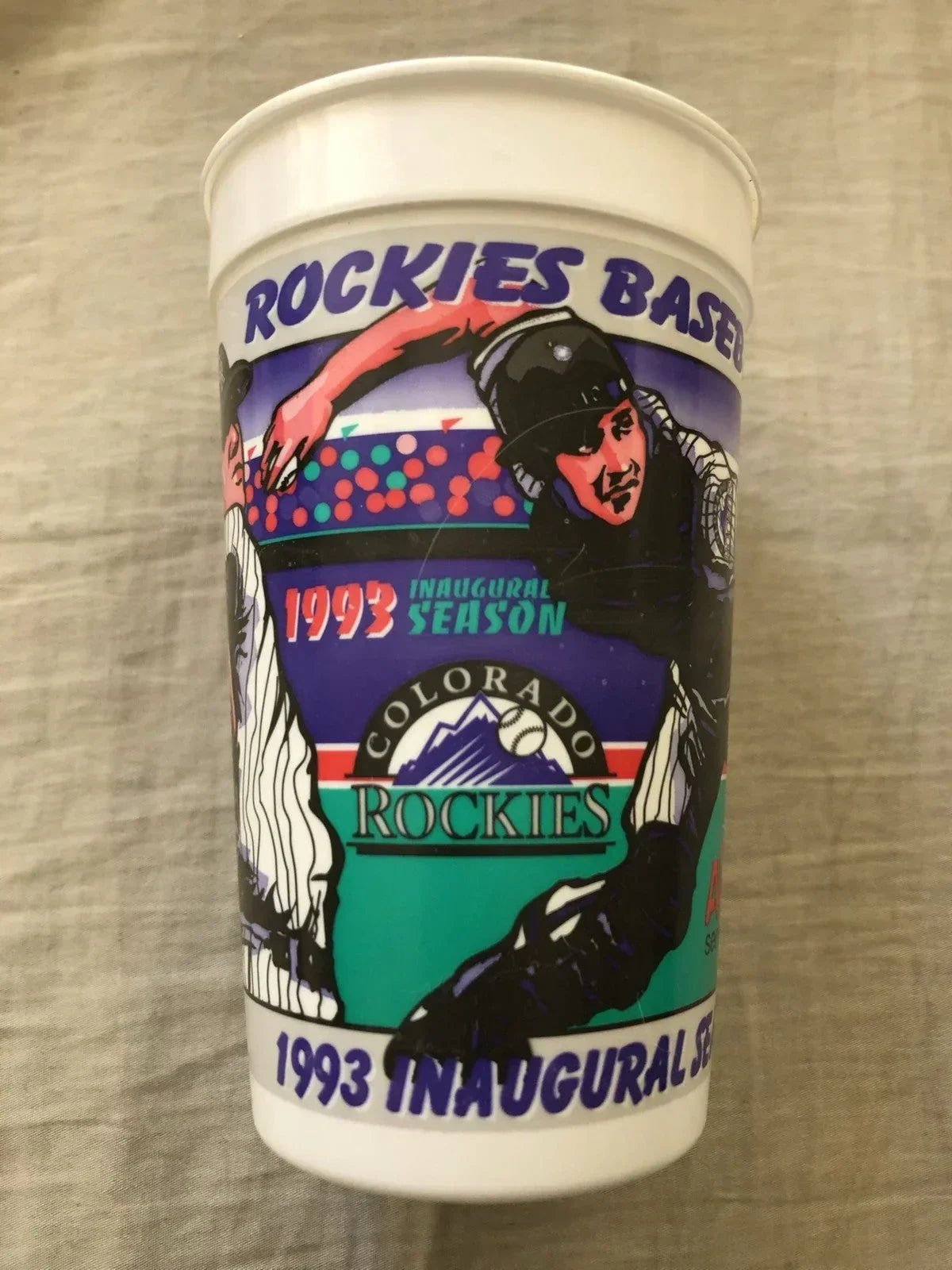Colorado Rockies 1993 Inaugural Season white plastic cup - AutographsForSale.com