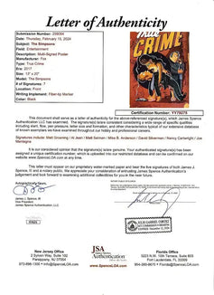 Simpsons signed & doodled 2017 SDCC poster Matt Groening Nancy Cartwright JSA - AutographsForSale.com