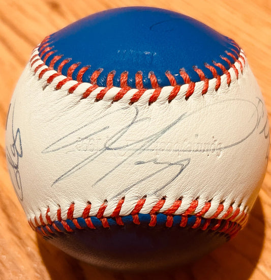 Mike Piazza Eric Karros Raul Mondesi Hideo Nomo signed Dodgers Leather logo Baseball JSA - AutographsForSale.com