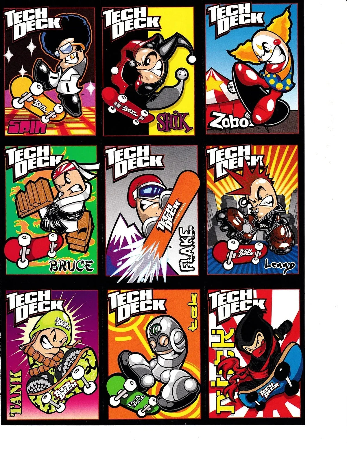 Tech Deck 2001 Sports Illustrated for Kids 9 card uncut sheet - AutographsForSale.com