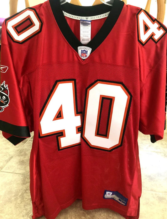 Mike Alstott Tampa Bay Buccaneers Reebok red stitched jersey NEW - AutographsForSale.com