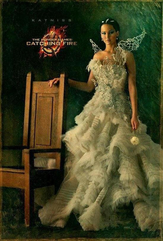 Hunger Games Catching Fire Katniss mini 2013 movie poster Jennifer Lawrence minor flaws - AutographsForSale.com