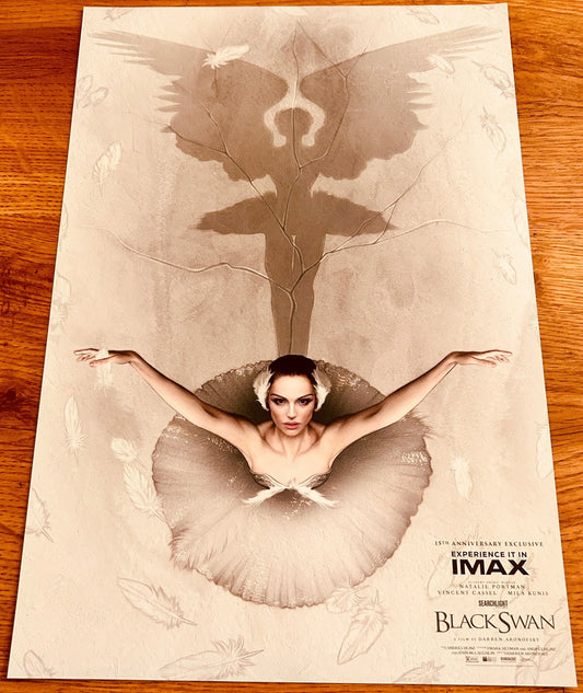 Black Swan 15th Anniversary 2025 IMAX 2 sided 13x20 movie poster Natalie Portman - AutographsForSale.com