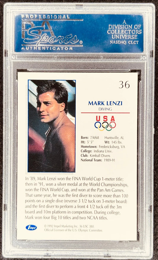 Mark Lenzi signed 1992 Impel US Olympic diving RC PSA/DNA - AutographsForSale.com