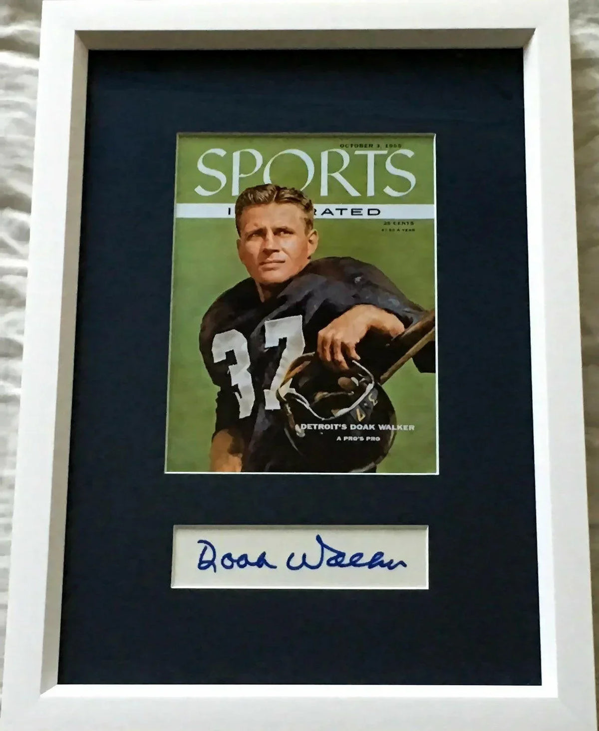 Doak Walker autograph framed Sports Illustrated cover print JSA SMU Detroit Lions - AutographsForSale.com