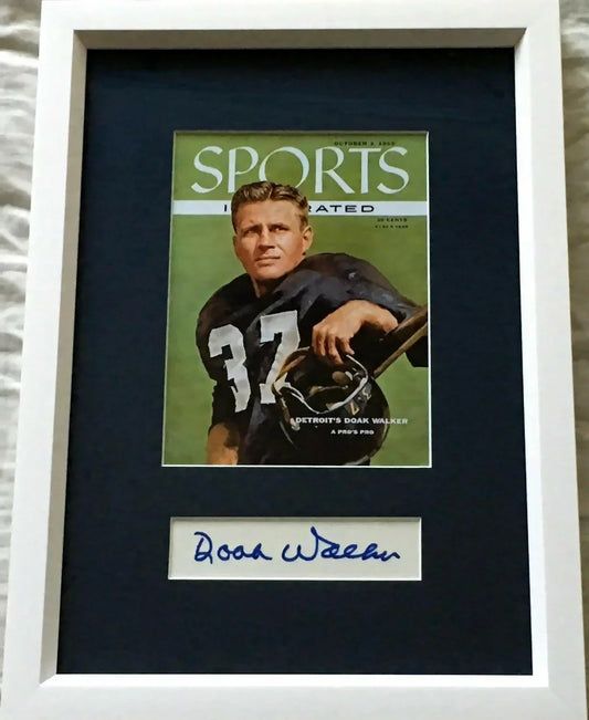 Doak Walker autograph framed Sports Illustrated cover print JSA SMU Detroit Lions - AutographsForSale.com