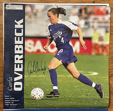 Carla Overbeck Birgit Prinz Tiffany Roberts signed 2003 WUSA Carolina Courage calendar - AutographsForSale.com