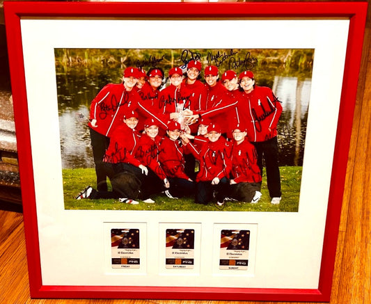 2007 USA Solheim Cup Team signed 11x14 photo custom framed JSA Paula Creamer - AutographsForSale.com