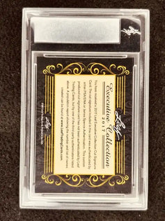 2017 Leaf Executive Collection certificate card in protective case, black and gold design